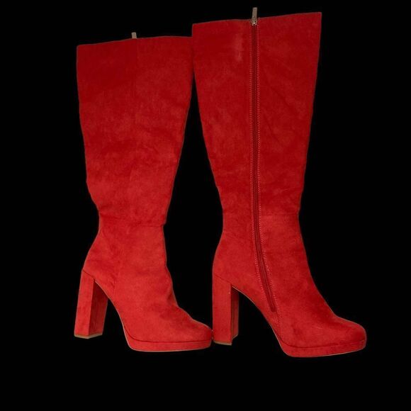 ‎JUST FAB Emmaline Platform Heeled Boot - Picture 11 of 12